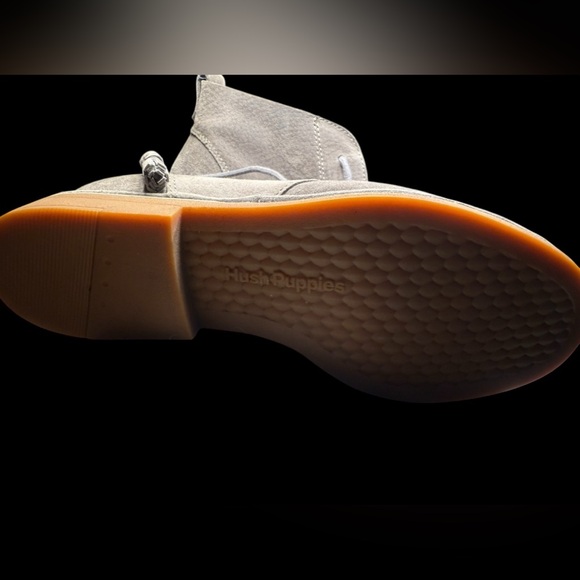 Hush Puppies Women’s Medium Moyen Gray Leather Suede Booties Size 8.5 - Picture 2 of 6